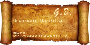 Grünzweig Daniella névjegykártya